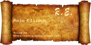 Rein Elizeus névjegykártya